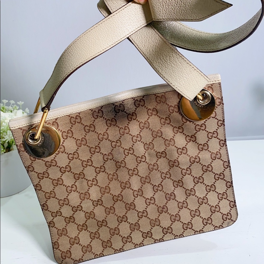Gucci Vintage Canvas Crossbody Bag